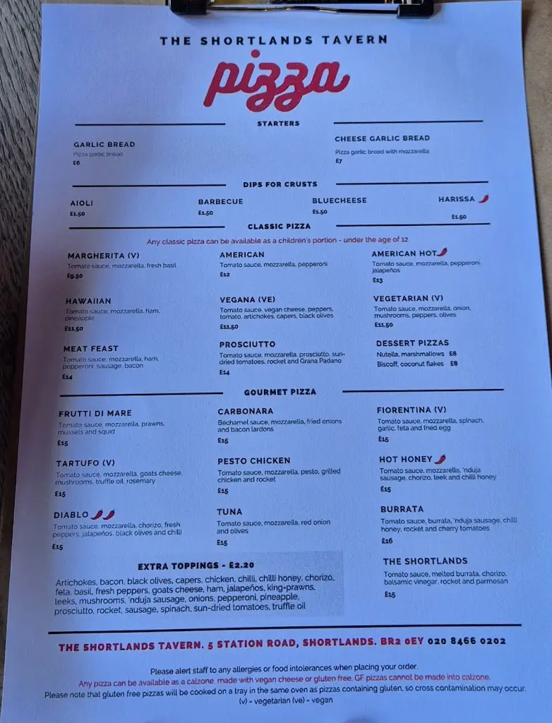 Menu_The Shortlands Tavern_Shortlands_image_2