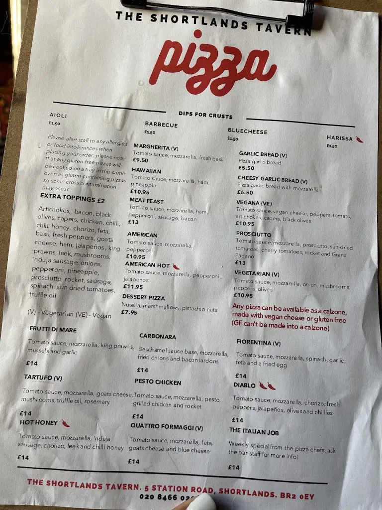 Menu_The Shortlands Tavern_Shortlands_image_3