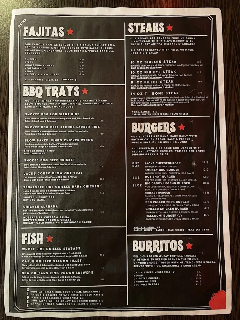 Menu_Texas Jacks_Shortlands_image_1