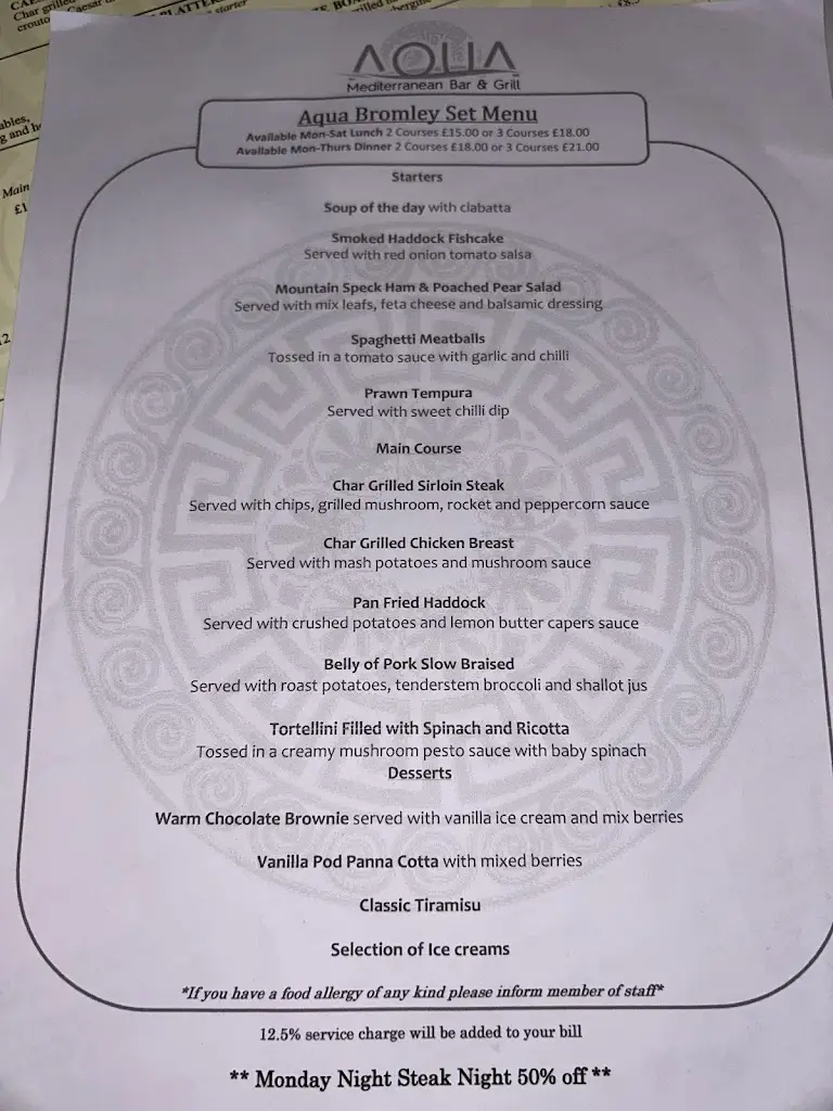 Menu_Aqua Bar & Grill - Bromley_Shortlands_image_2