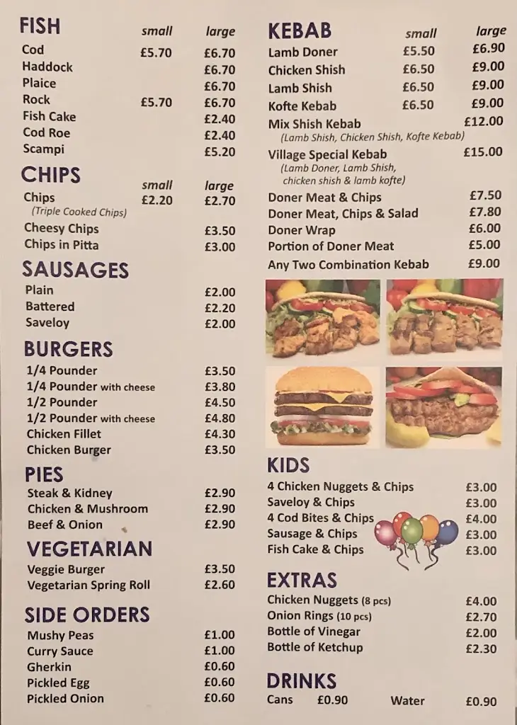 Menu_The Village Fish & Chips_Shortlands_image_2