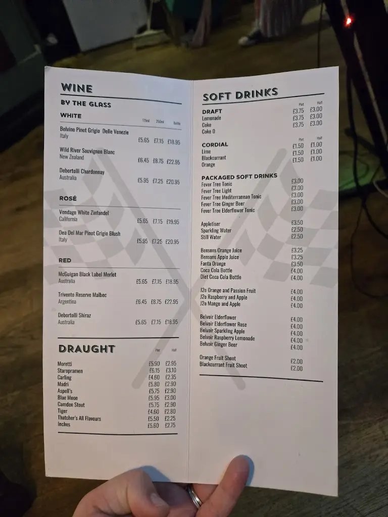 Menu_The White Horse_Silverstone_immagine_2