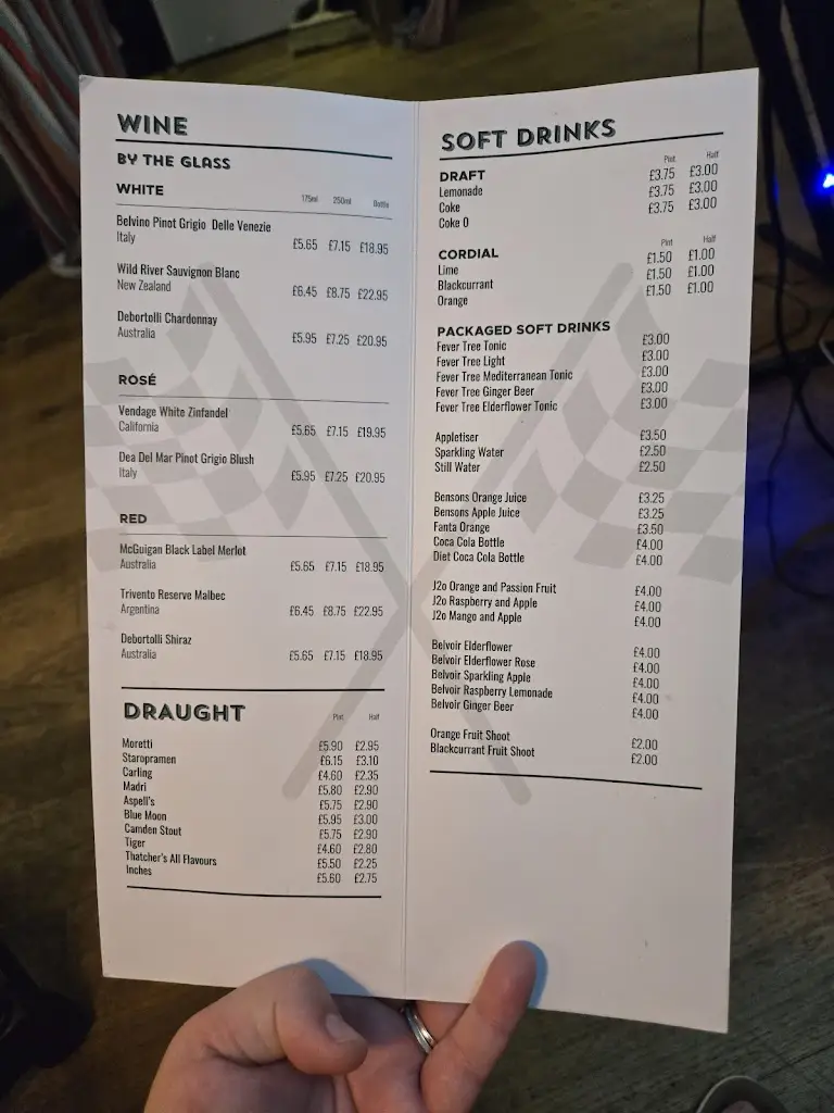 Menu_The White Horse_Silverstone_immagine_3