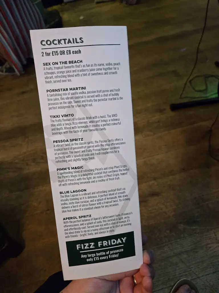 Menu_The White Horse_Silverstone_immagine_4