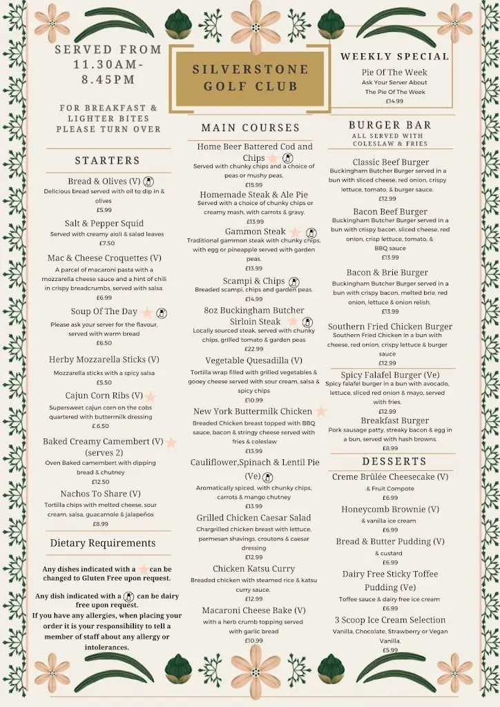 Menu_Silverstone Bar & Grill_Silverstone_image_1