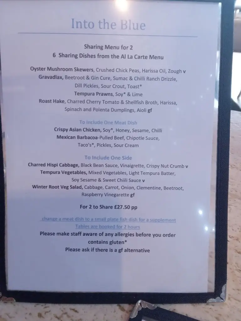 Menu_Into the Blue Restaurant_Shoreham-by-Sea_image_3
