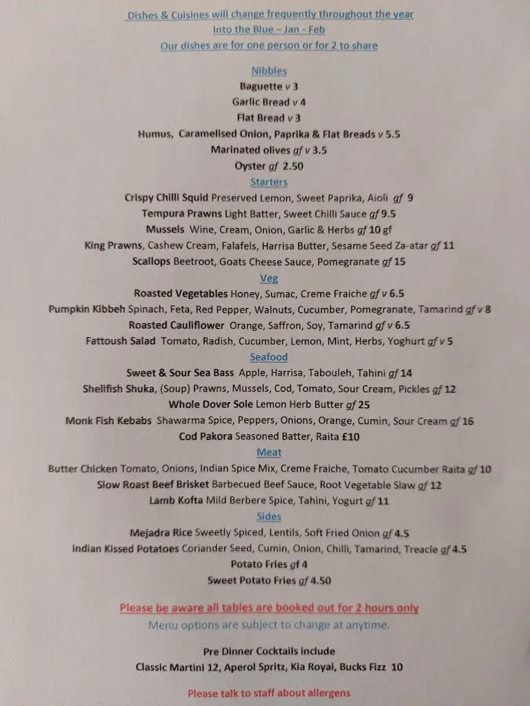 Menu_Into the Blue Restaurant_Shoreham-by-Sea_image_4