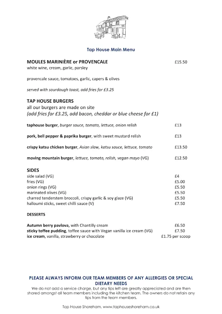 Menu_Tap House Shoreham_Shoreham-by-Sea_image_3