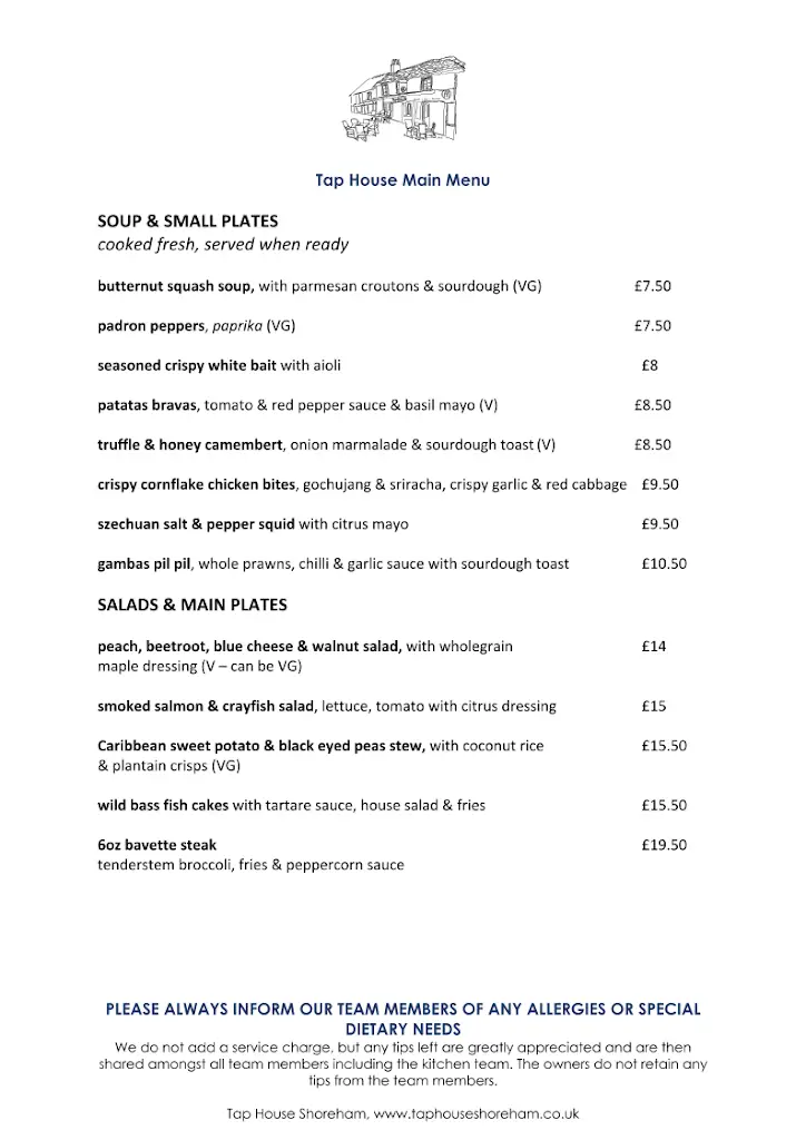 Menu_Tap House Shoreham_Shoreham-by-Sea_image_4