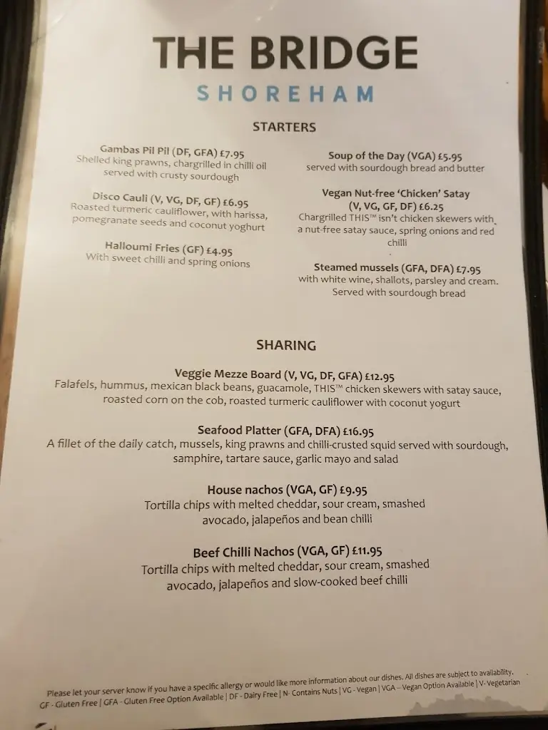 Menu_The Bridge, Shoreham_Shoreham-by-Sea_image_2