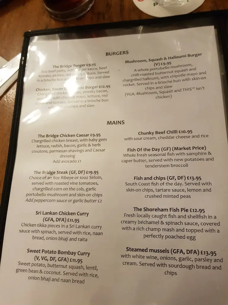 Menu_The Bridge, Shoreham_Shoreham-by-Sea_image_3