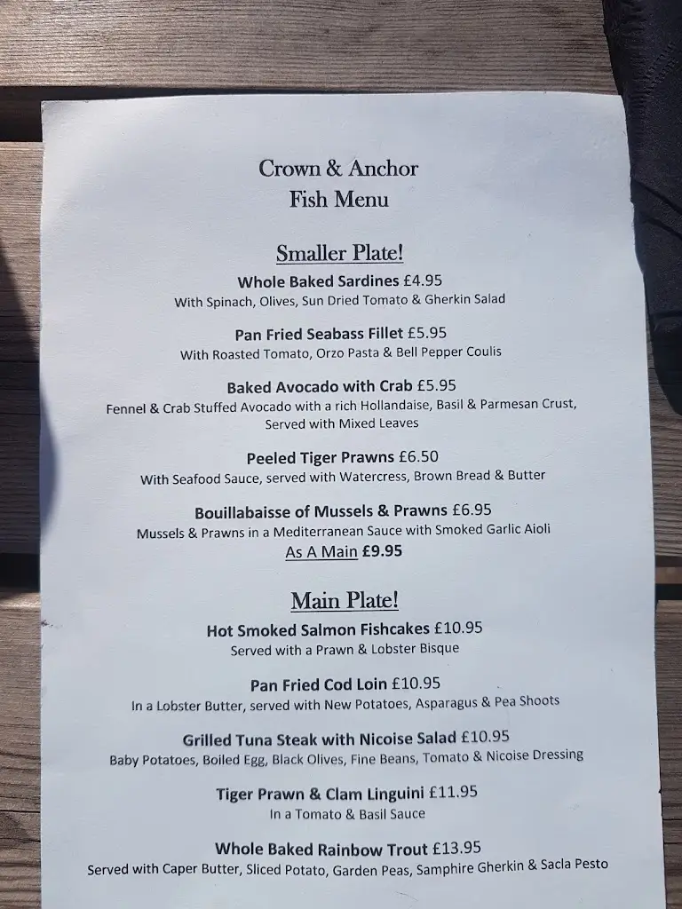 Menu_Crown & Anchor_Shoreham-by-Sea_image_3