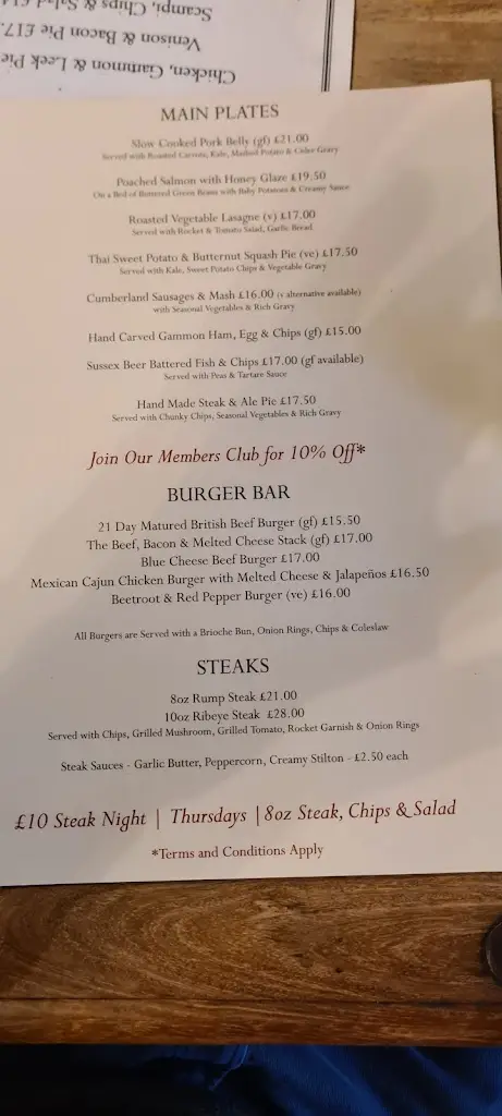 Menu_The Red Lyon_Slinfold_image_1