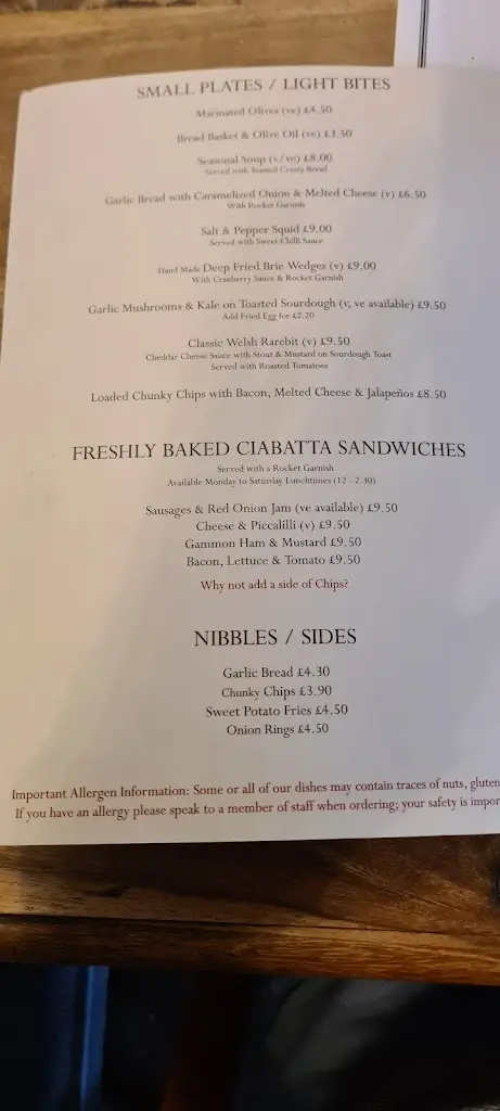 Menu_The Red Lyon_Slinfold_image_3