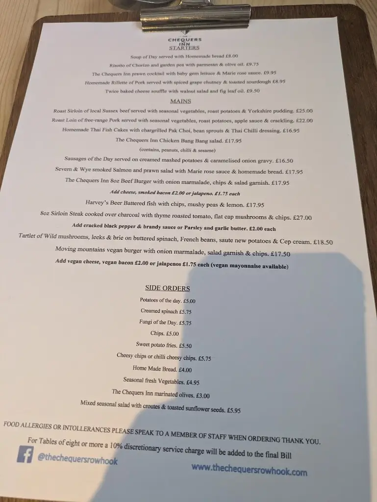 Menu_The Chequers Inn_Slinfold_image_1