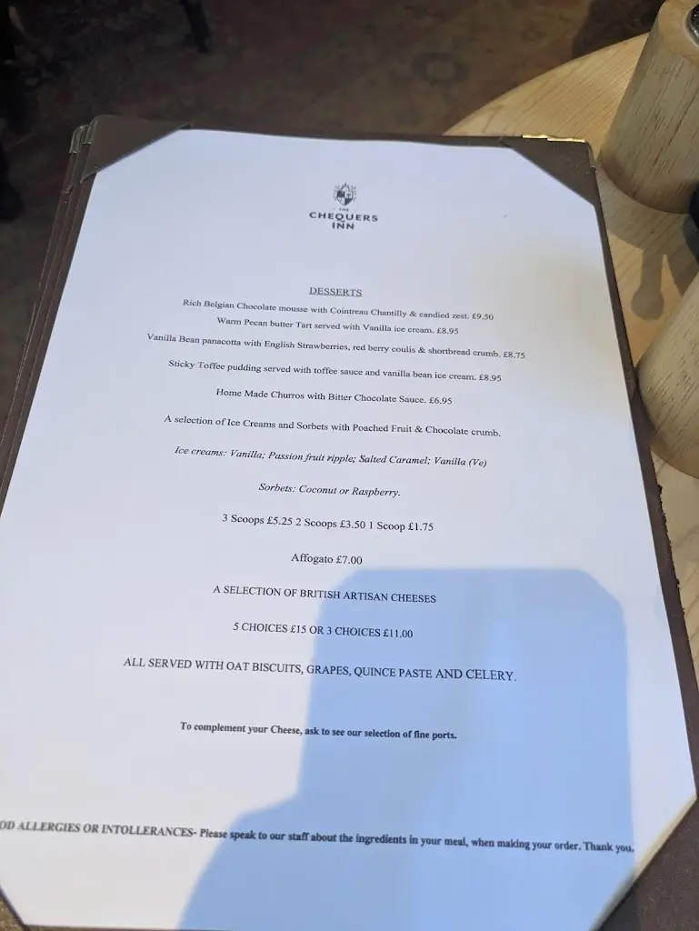 Menu_The Chequers Inn_Slinfold_image_2