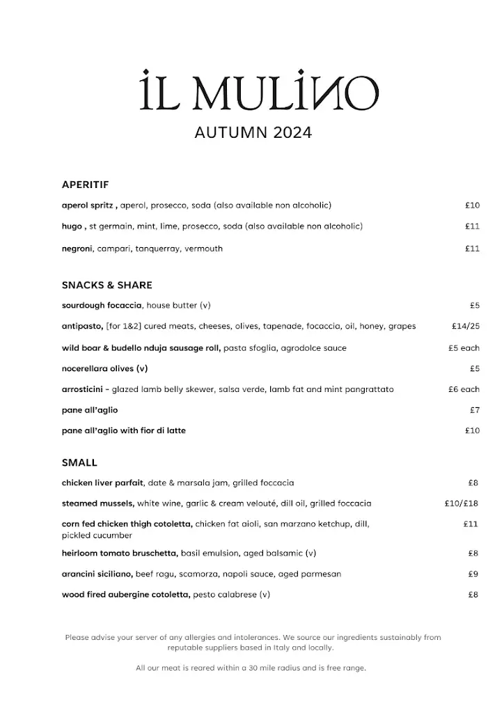 Menu_Il Mulino Roby Mill_Skelmersdale_image_2