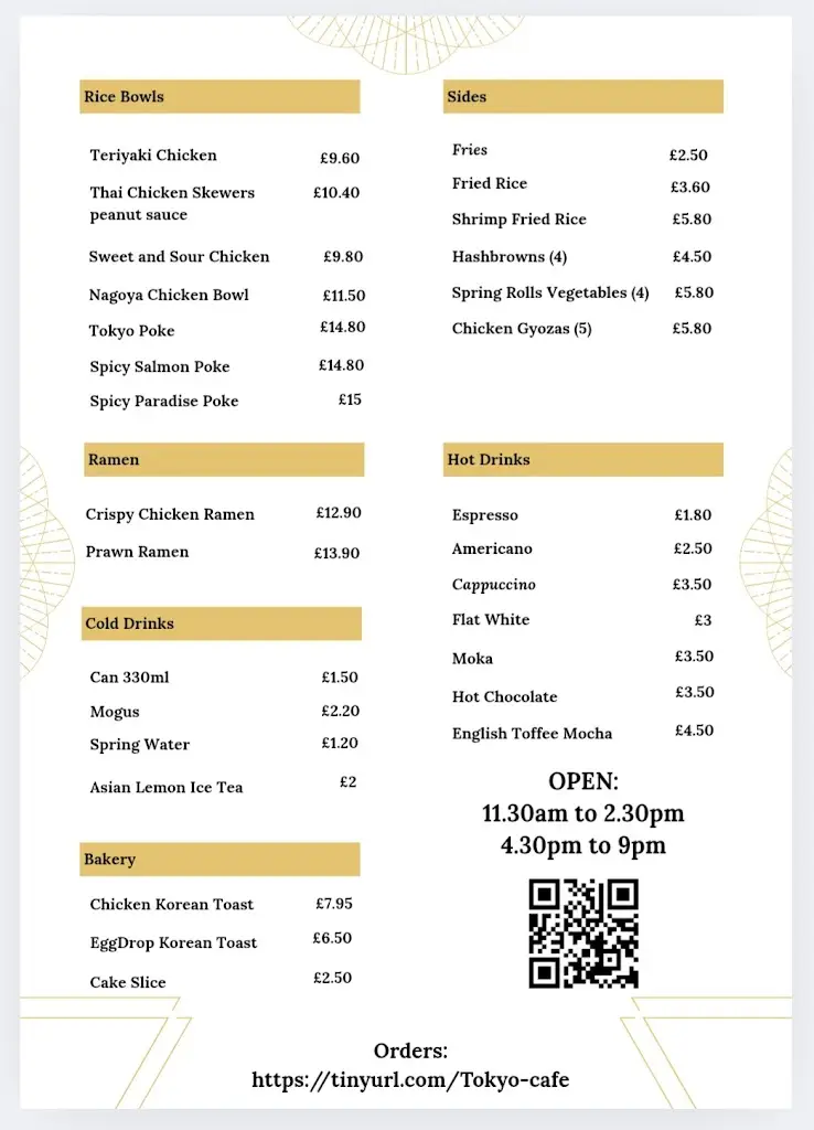 Menu_Tokyo Cafe_Skelmersdale_immagine_1