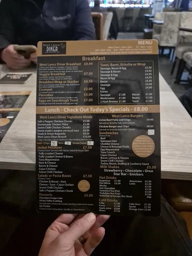Menu_West lancs Diner_Skelmersdale_image_2