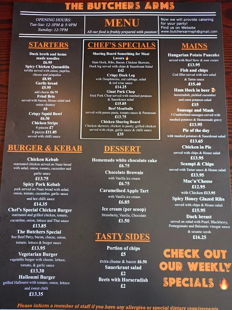 Menu_The Butchers Arms_Sonning Common_image_1