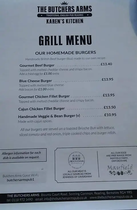 Menu_The Butchers Arms_Sonning Common_image_2