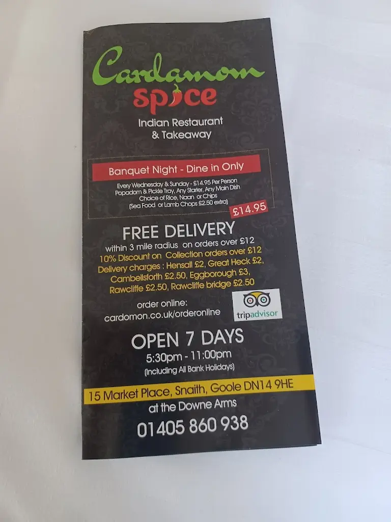 Menu_Cardamom Spice, Snaith, Goole_Snaith_image_3