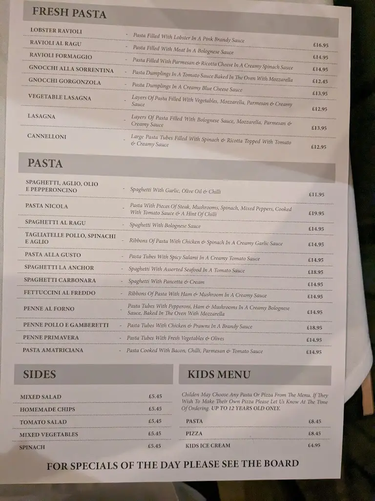 Menu_La Anchor_Snaith_image_1