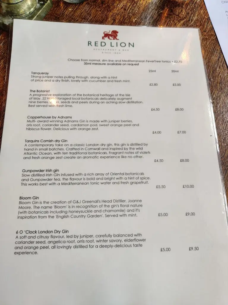 Menu_Red Lion Soham_Soham_image_4