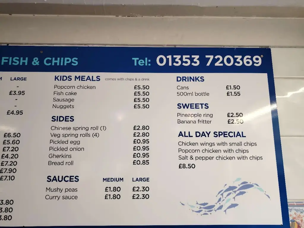 Menu_The Handy Plaice_Soham_image_3