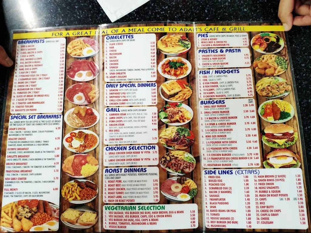 Menu_Adams Cafe & Restaurant_South Elmsall_image_1