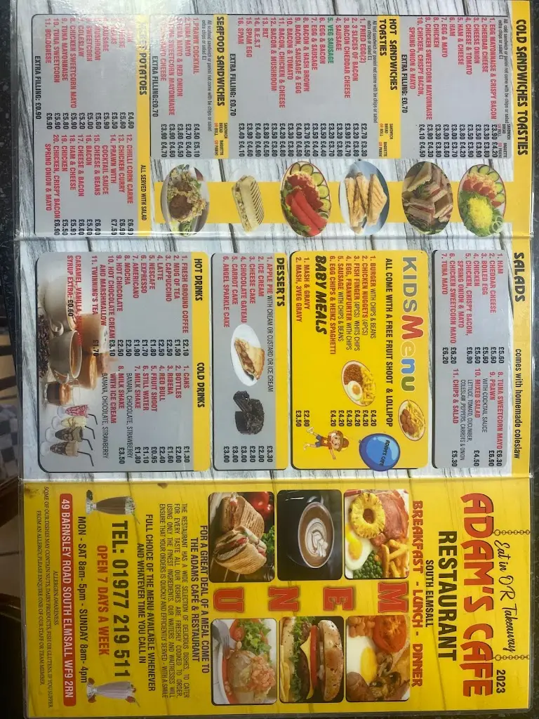 Menu_Adams Cafe & Restaurant_South Elmsall_image_2