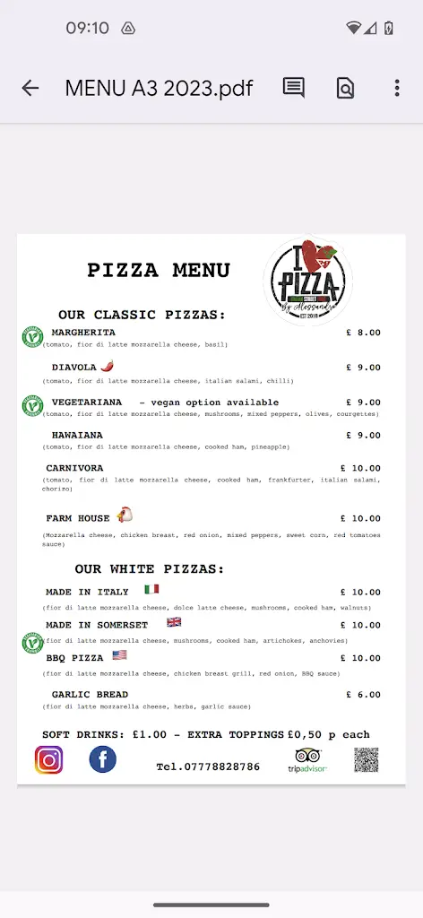 Menu_I Love Pizza_Somerton_image_1