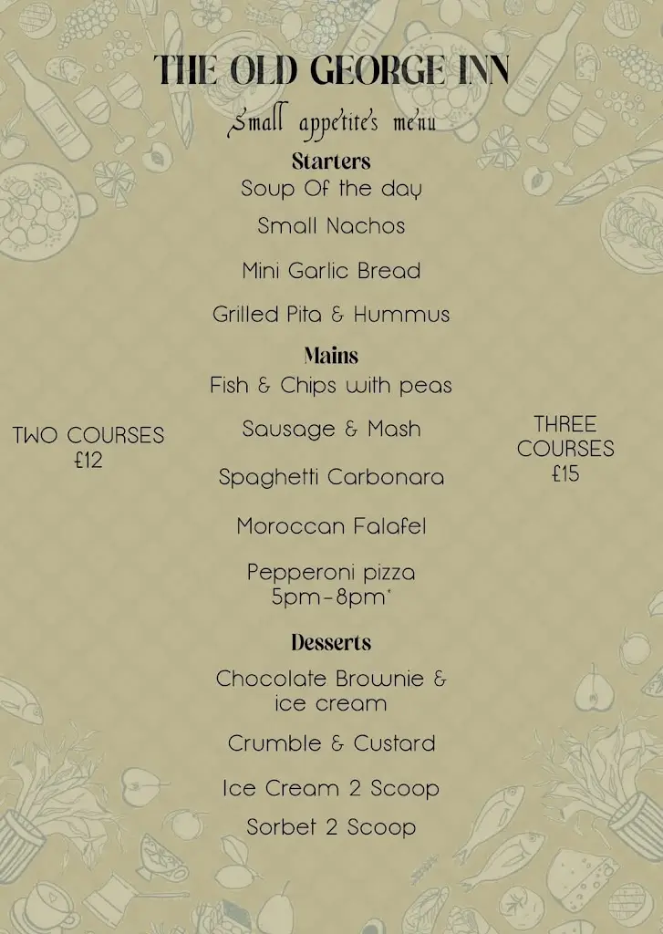 Menu_The Old George Inn_South Cerney_image_4