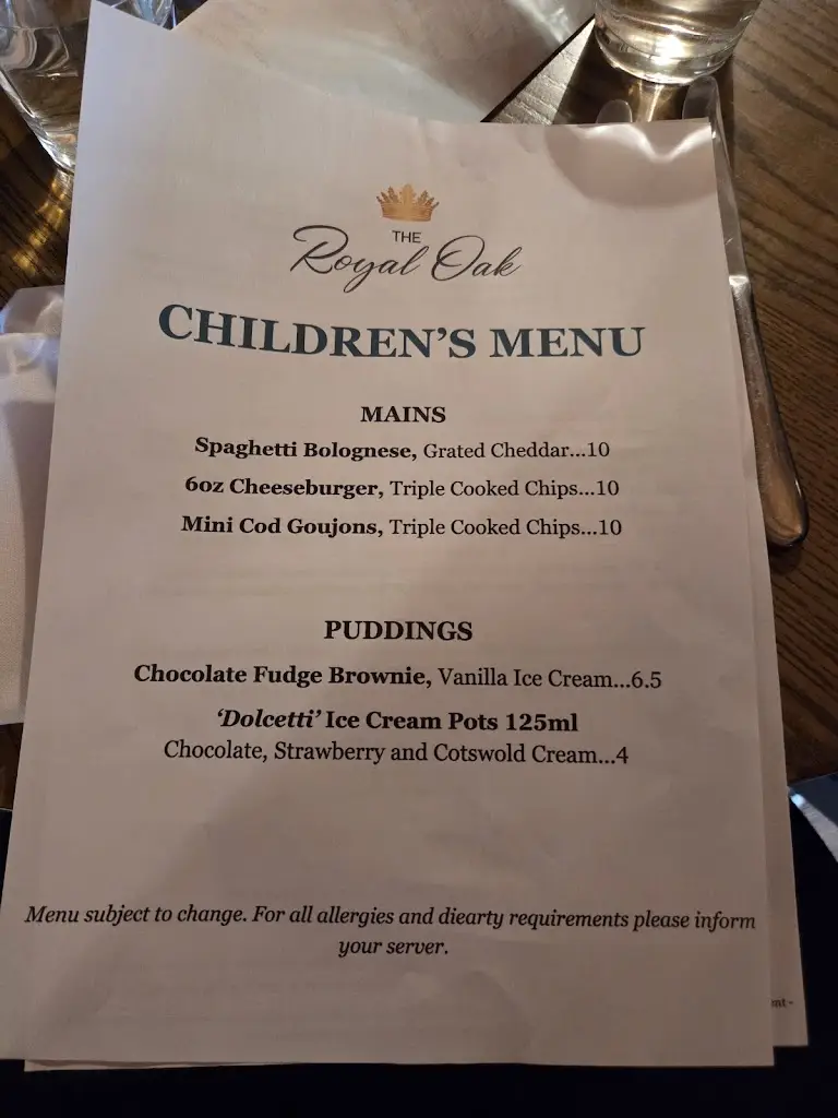 Menu_The Royal Oak, South Cerney_South Cerney_immagine_2