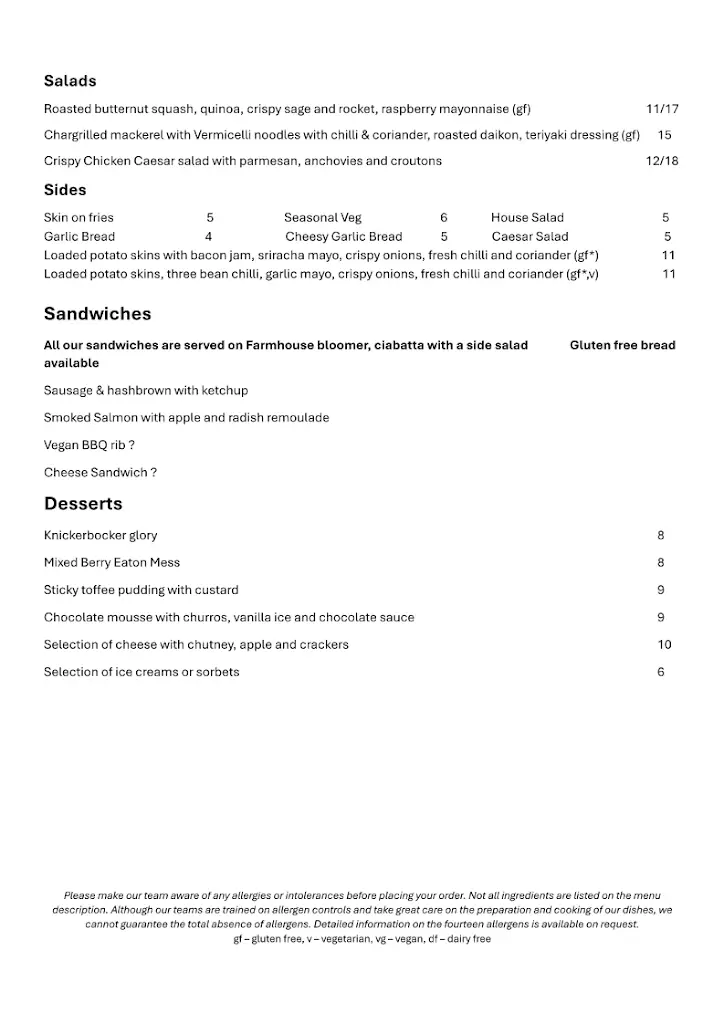 Menu_Eliot Arms_South Cerney_image_2