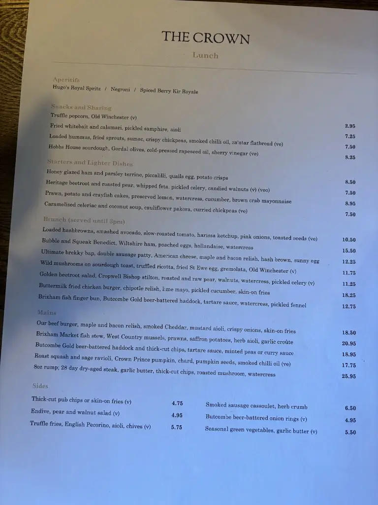 Menu_The Crown Inn, Tolldown_South Gloucestershire_image_2