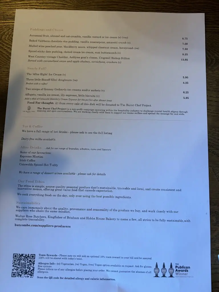 Menu_The Crown Inn, Tolldown_South Gloucestershire_image_3