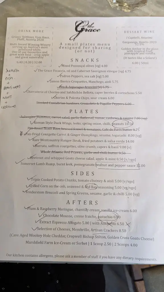 Menu_The Grace_South Gloucestershire_image_1