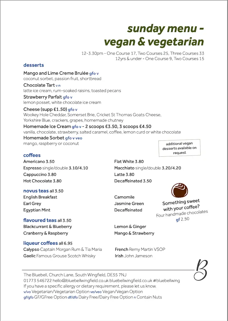 Menu_The Bluebell_South Wingfield_image_3