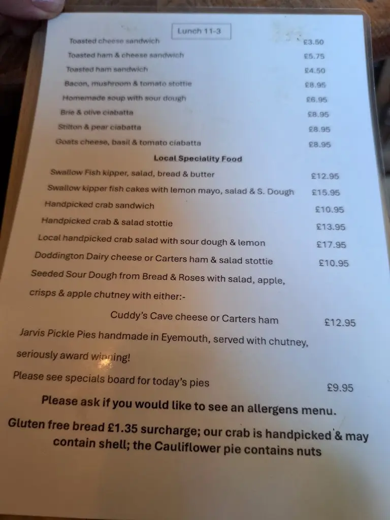 Menu_The Ship Inn_Beadnell_image_3