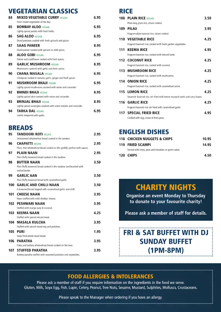 Menu_Maharaja Restaurant_South Benfleet_image_2