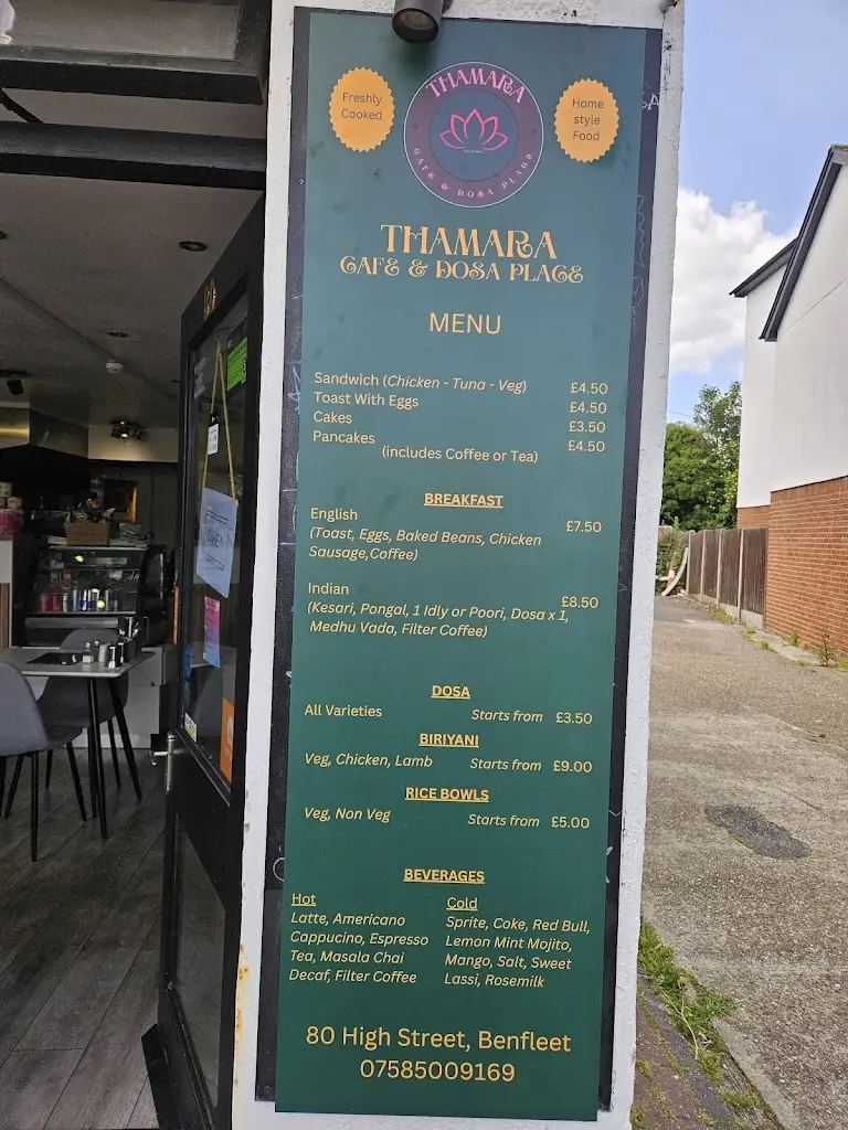 Menu_Thamara Cafe & Dosa Place_South Benfleet_immagine_1