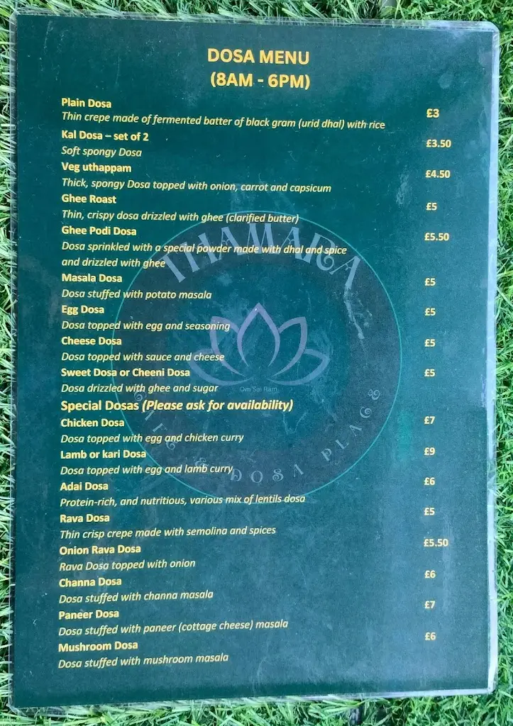 Menu_Thamara Cafe & Dosa Place_South Benfleet_immagine_2