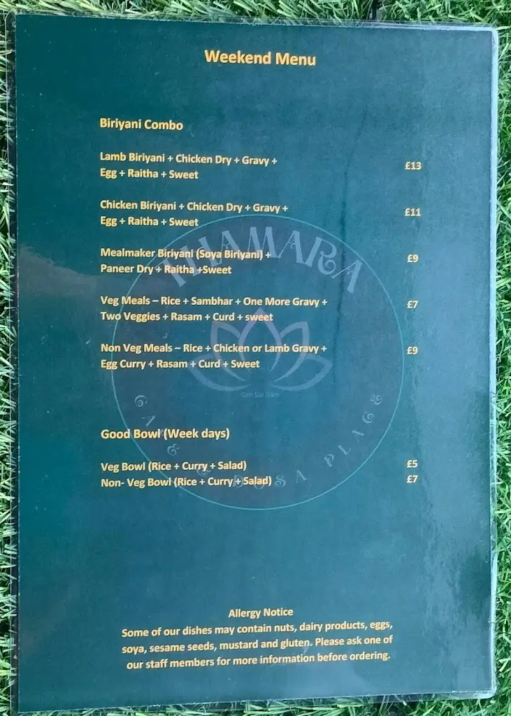 Menu_Thamara Cafe & Dosa Place_South Benfleet_immagine_4