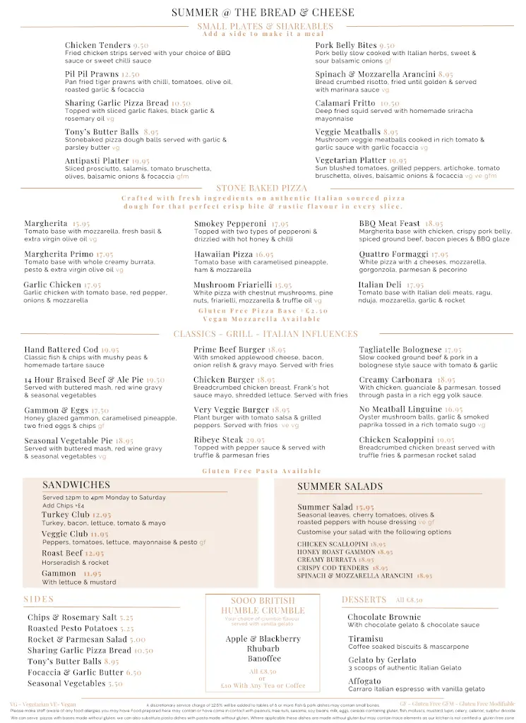 Menu_The Bread & Cheese_South Benfleet_image_1