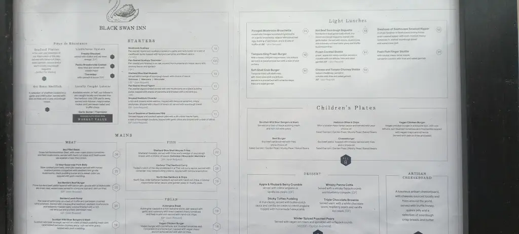 Menu_Black Swan Inn_Beadnell_image_1