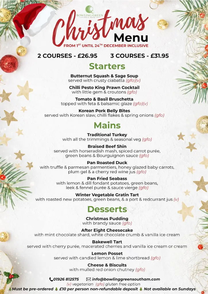 Menu_The Bowling Green_Southam_image_2