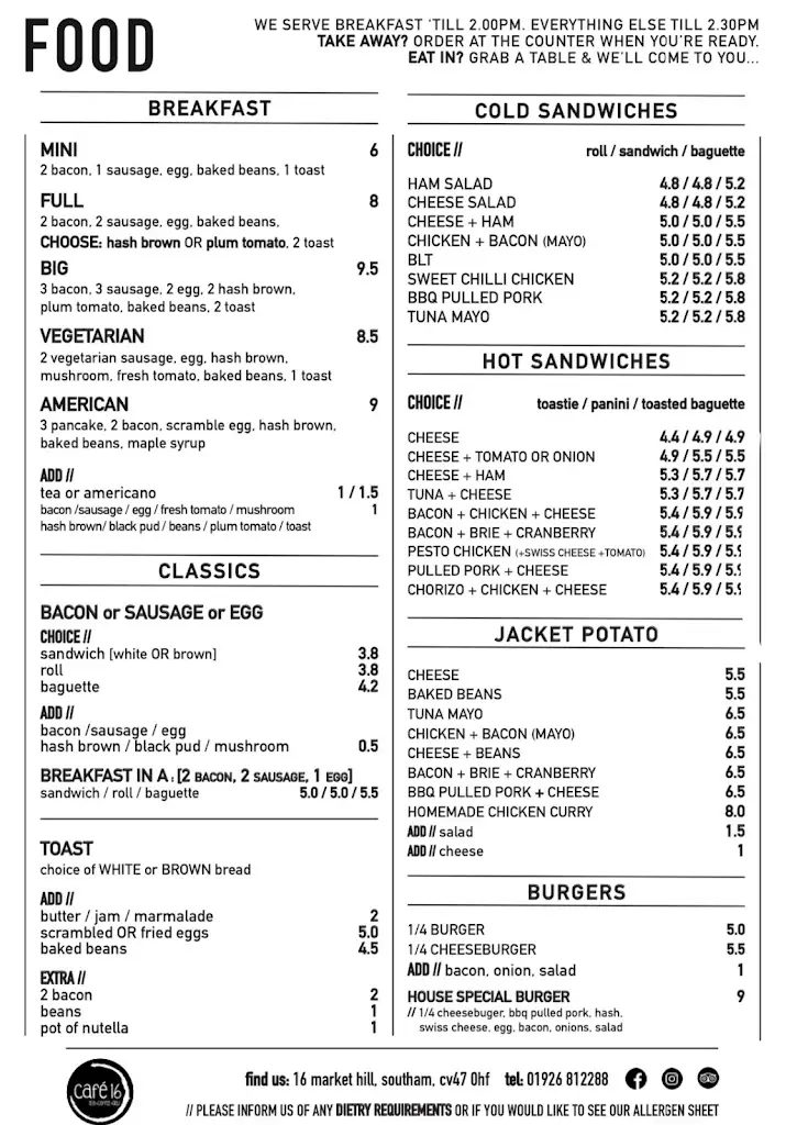 Menu_Café 16_Southam_image_1