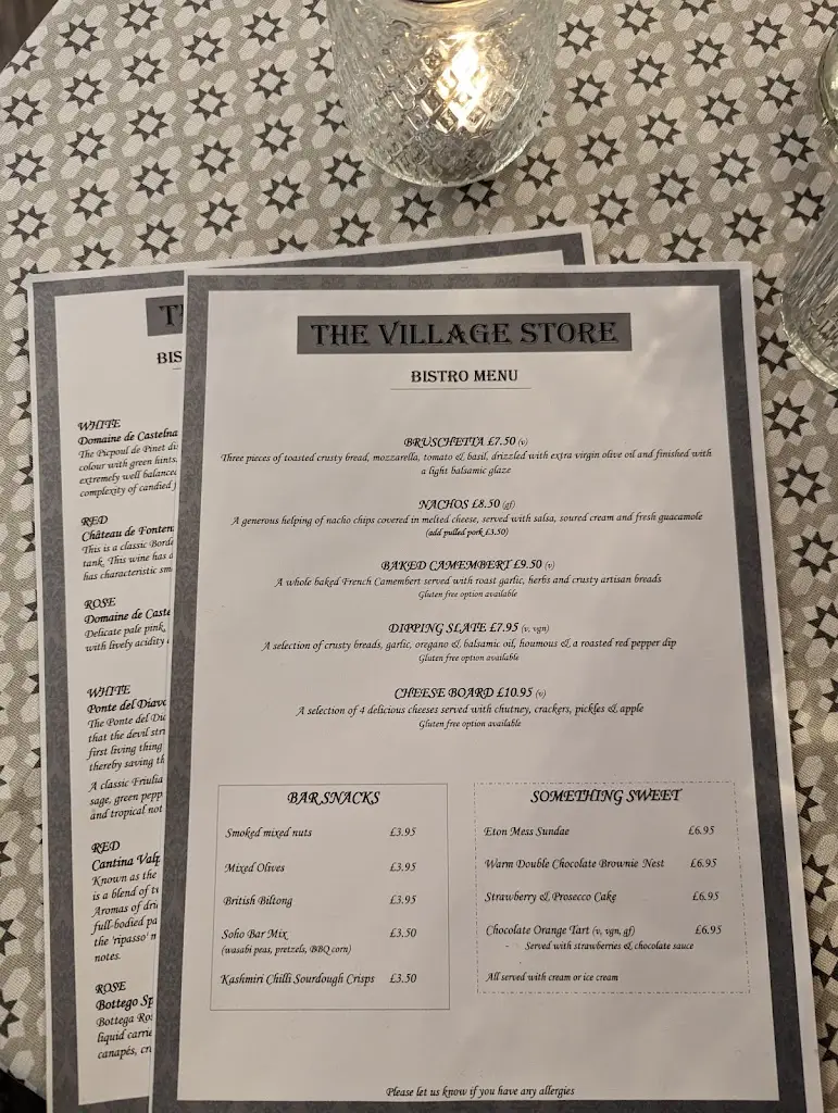 Menu_The Village Store_Southam_image_4