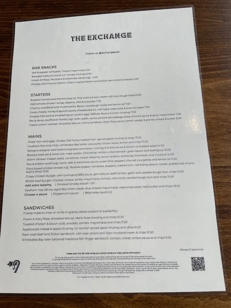 Menu_The Exchange Bar & Kitchen_Southchurch Village_image_3